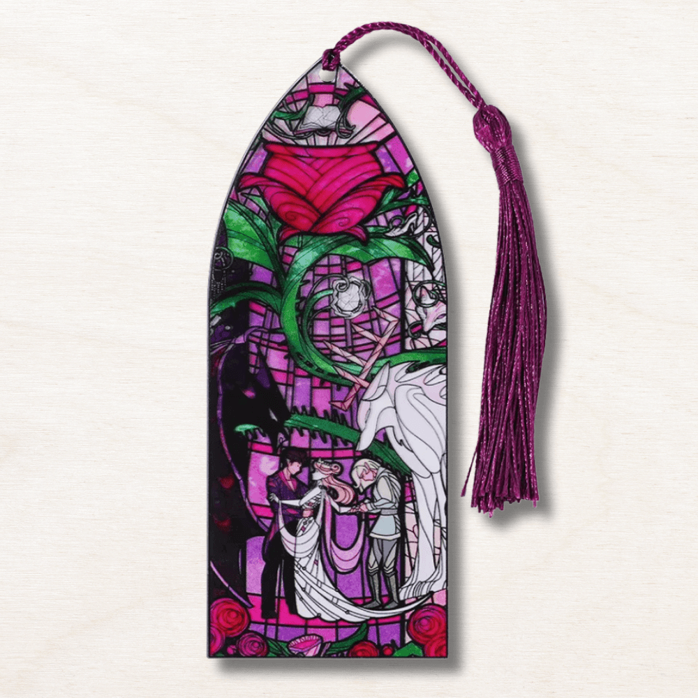 marque page fantasy acrylique transparent effet vitrail sarah j maas