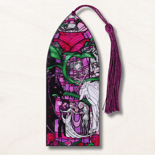 marque page fantasy acrylique transparent effet vitrail sarah j maas