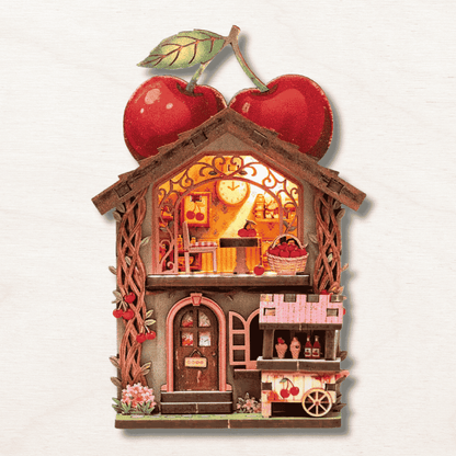 Mini Book Nook Magnet : Cerise