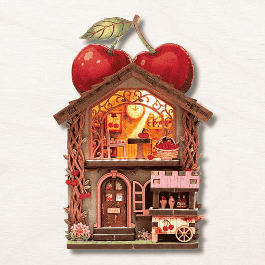 Mini Book Nook Magnet : Cerise
