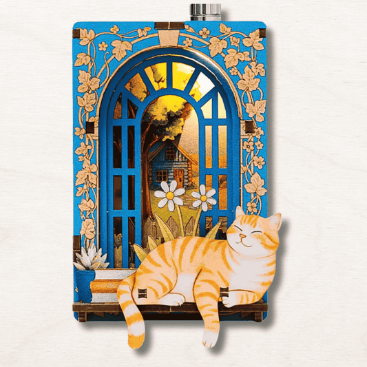 Mini Book Nook Magnet : Chat