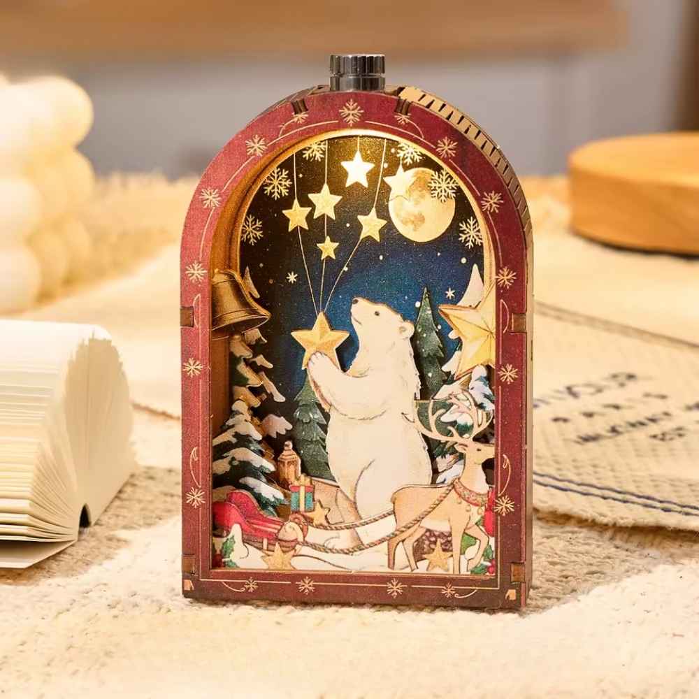 Mini Book Nook Magnet : Noel