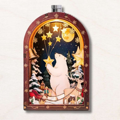 Mini Book Nook Magnet : Noel