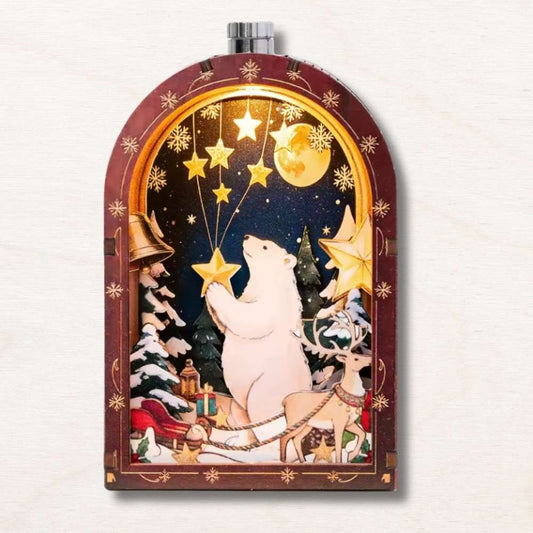 Mini Book Nook Magnet : Noel