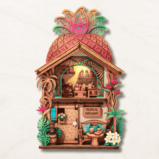 Mini Book Nook Magnet : ananas