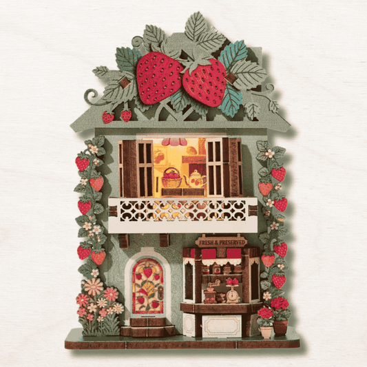 Mini Book Nook Magnet : fraise