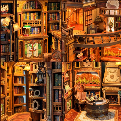 Maison Miniature La Bibliothèque des Passages Secrets