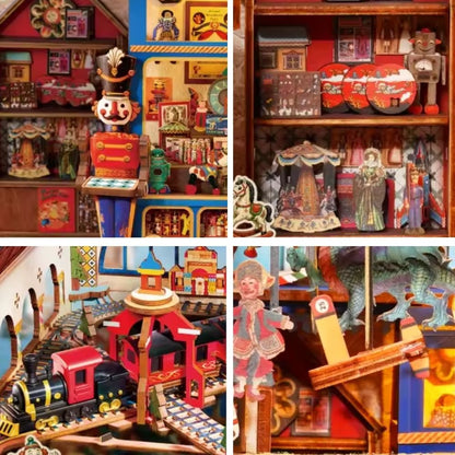 Noo book en forme de Un magasin de jouets vintage sur deux étages