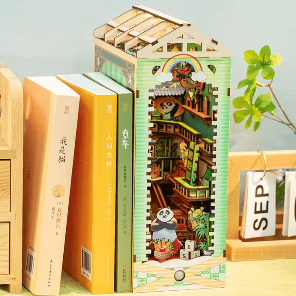 kit DIY book nook panda cadeau fan panda original décoration étagère