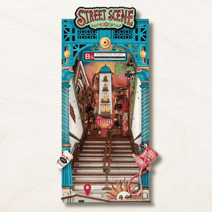 book nook street scene : c'est une sortie de bouche de métro 