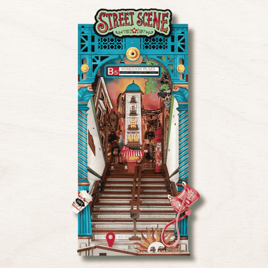 book nook street scene : c'est une sortie de bouche de métro 