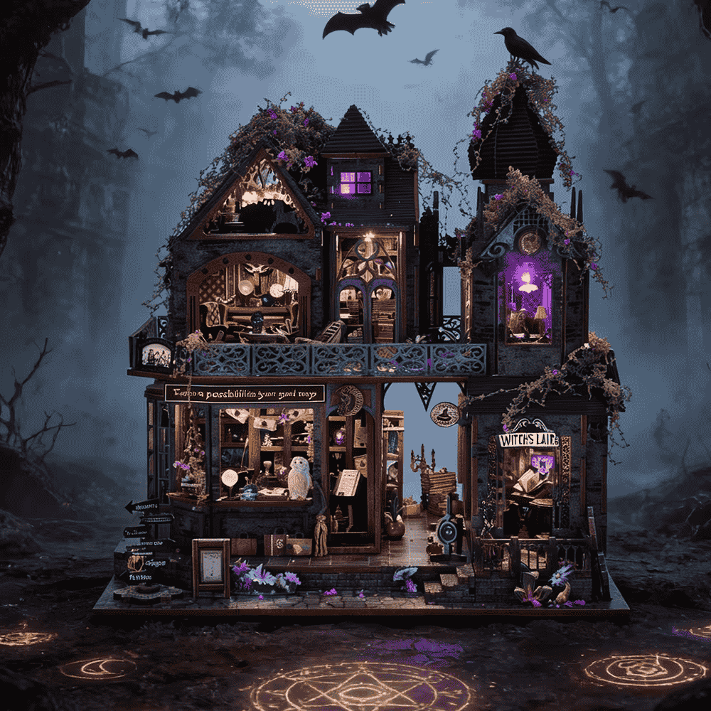 chateau magique en forme de kit de construction