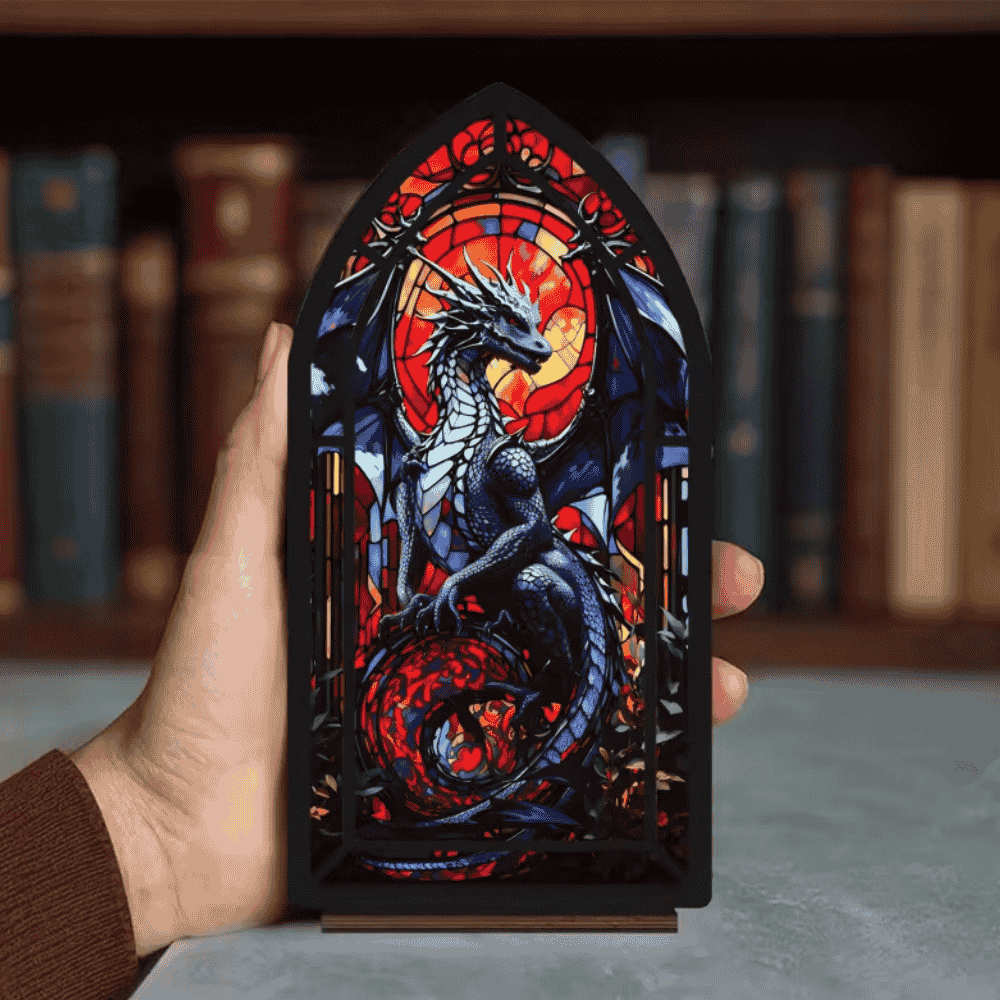 décoration bibliothèque : Dragon Obscur