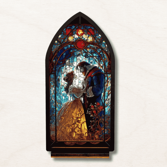 décoration bibliothèque : Belle et la Bête