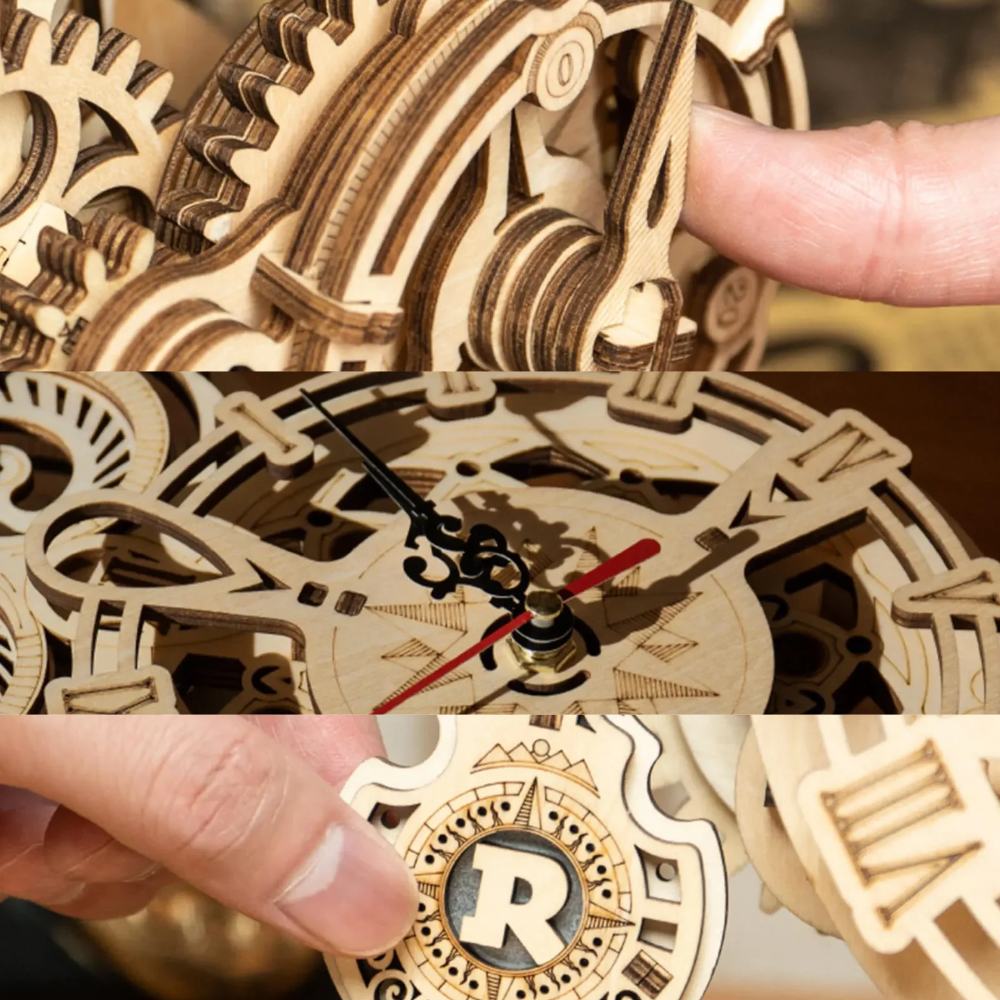 les détails du puzzle 3D en bois hibou