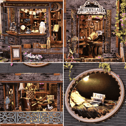 kit de construction en forme de chateau magique du corbeau