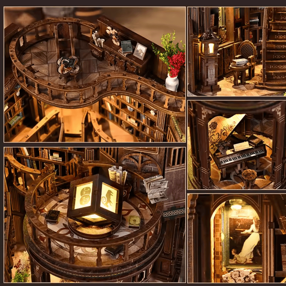 maison miniature La Bibliothèque Enchantée EcoCraft
