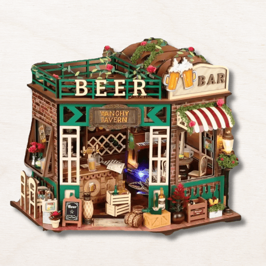 diorama miniature bar pub vintage cadeau original homme fête des pères décoration bureau