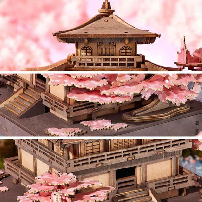 Puzzle 3D en bois : Pavillon Sakura