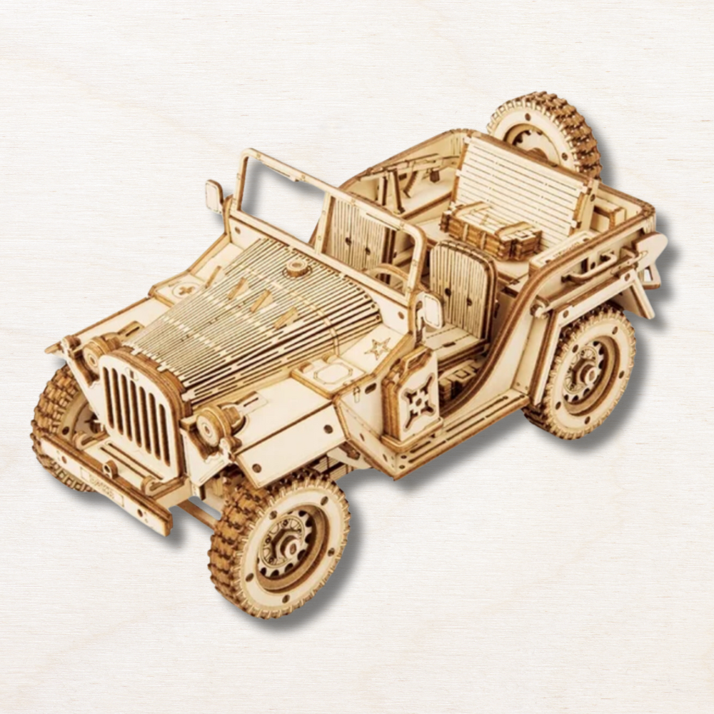 Maquette en bois - Jeep