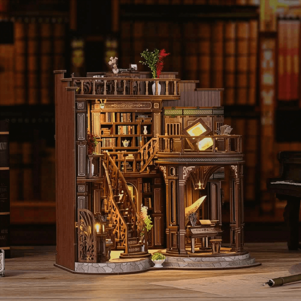 Maison Miniature La Bibliothèque Enchantée