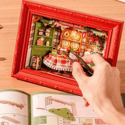 kit DIY miniature noël 125 pièces sapin et gateau de noel