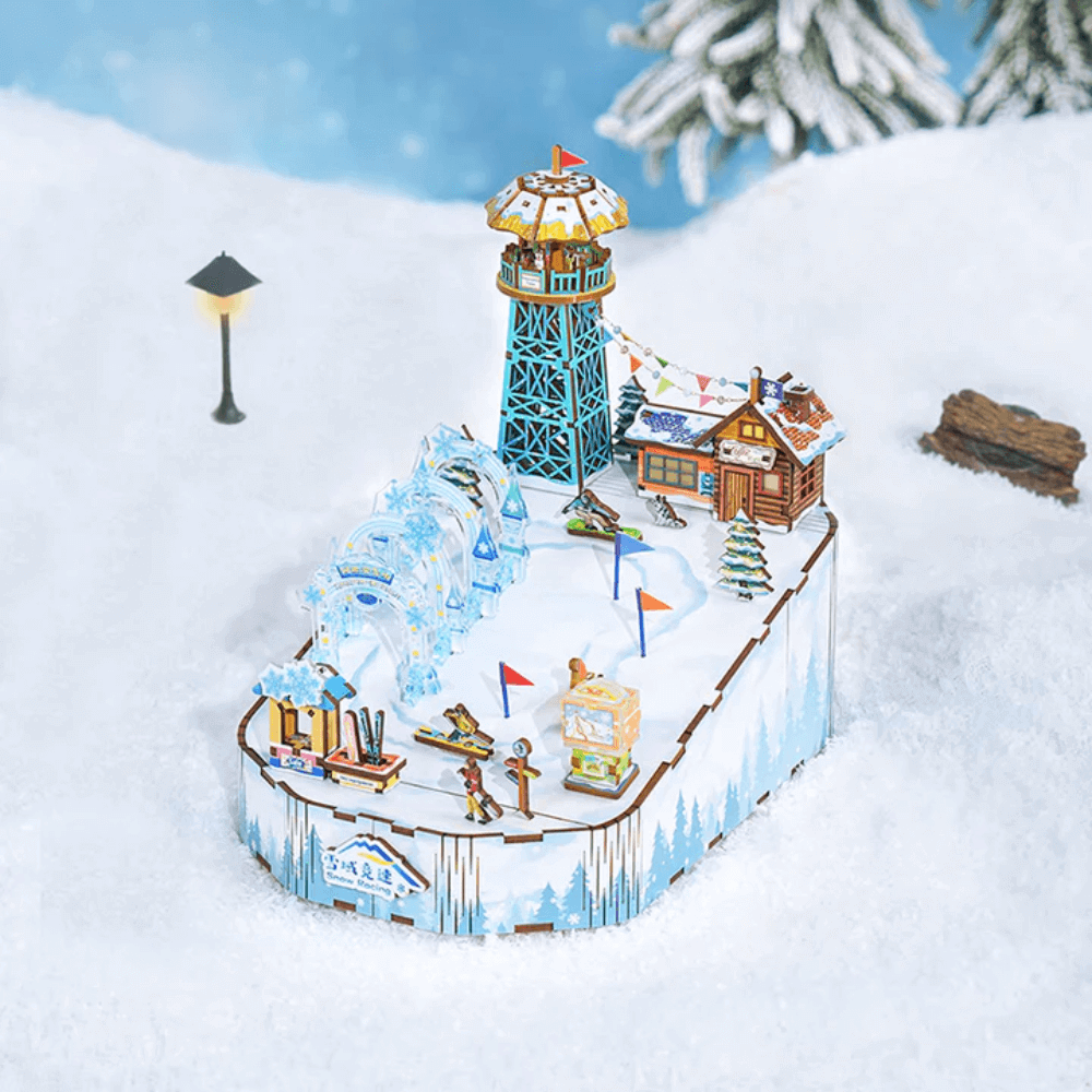 Maquette en bois : Station de ski EcoCraft