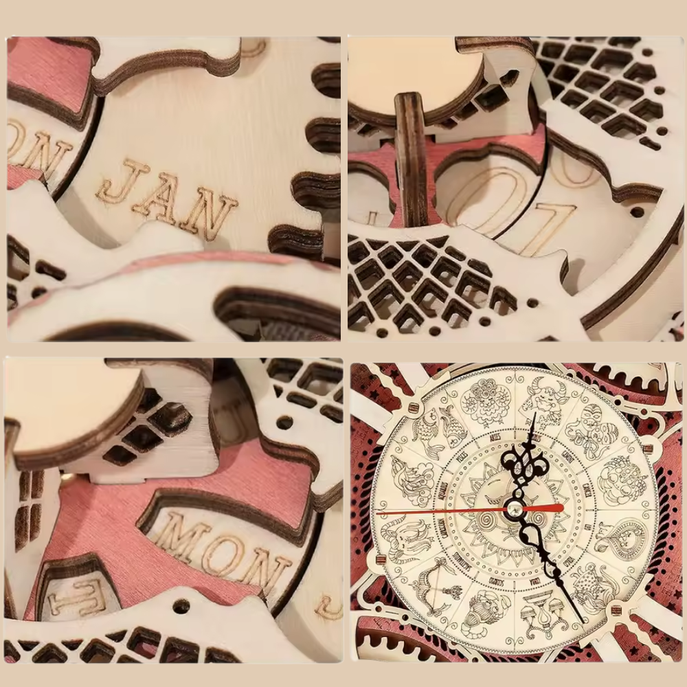 Maquette en bois horloge du zodiaque EcoCraft