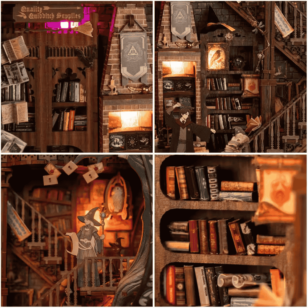 l'inétrieure d'une Maquette en bois : Le château Poudlard avec harry potter