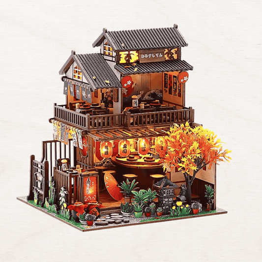 maquette bois japan ghibli style cadeau fan japon kyoto automne serre-livre décoration étagère