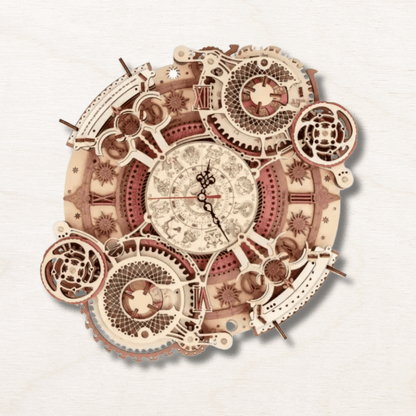 Maquette en bois horloge du zodiaque EcoCraft