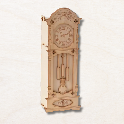 maquette en bois horloge
