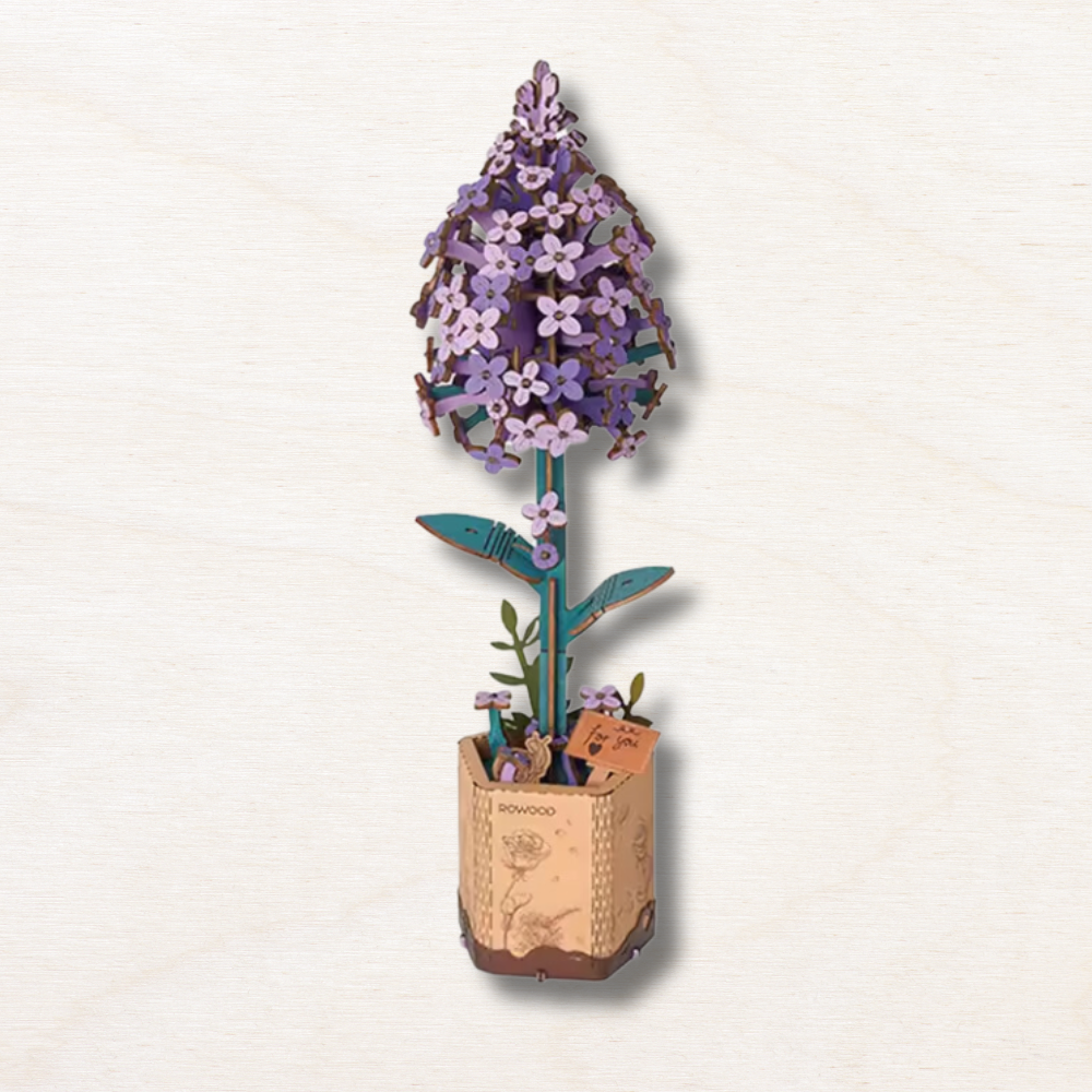 maquette en bois lilas violette