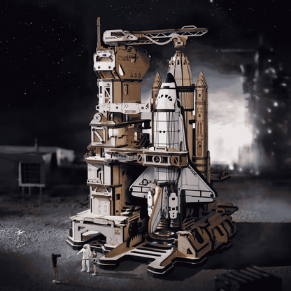 maquette en bois navette spatiale