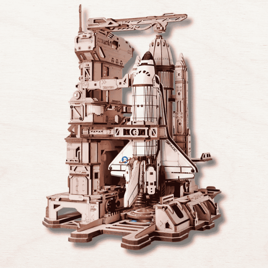 maquette en bois navette spatiale