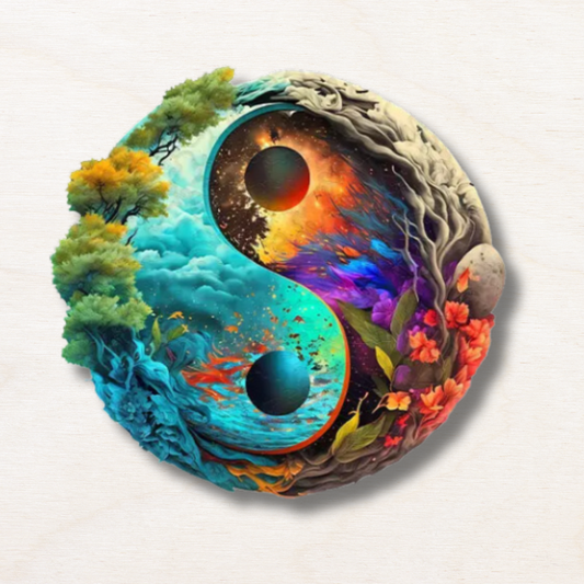 Puzzle en bois : Yin et Yang