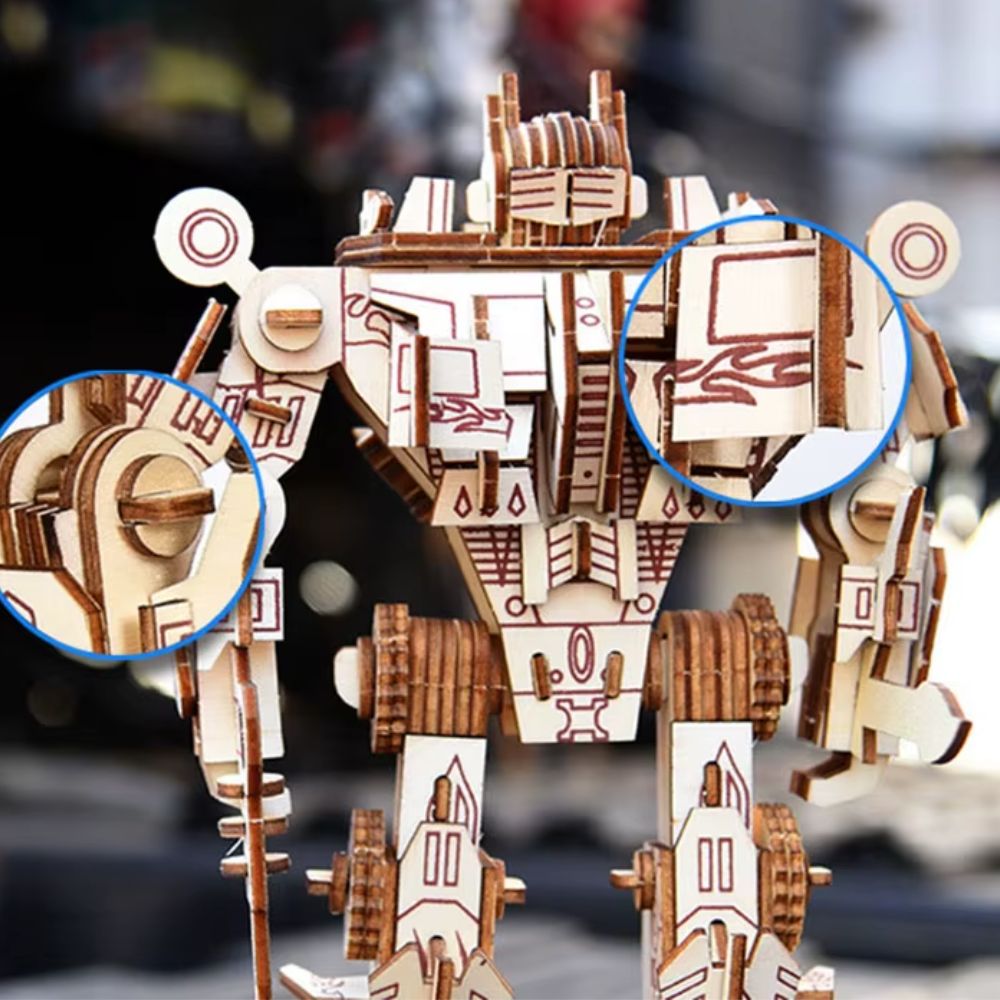 Puzzle 3D en bois Robot