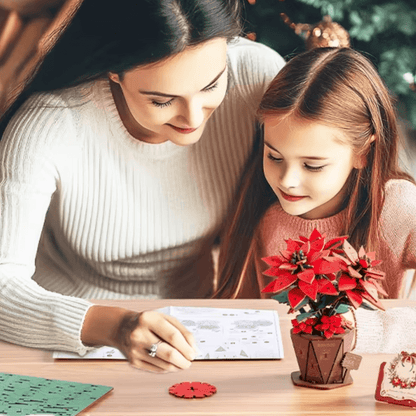 Maquette en bois fleur : étoile de Noël EcoCraft