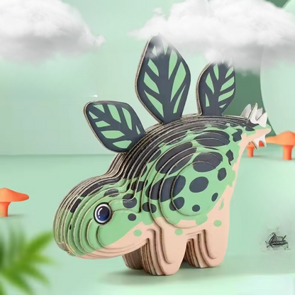 Puzzle en bois dragon : stegosaurus