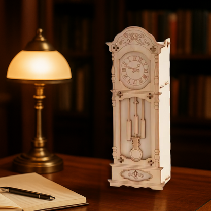 maquette en bois horloge