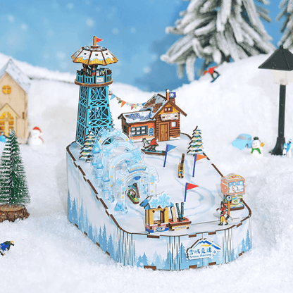 Maquette en bois : Station de ski EcoCraft