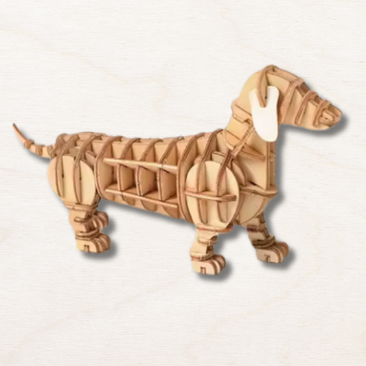Puzzle animaux en bois : chien