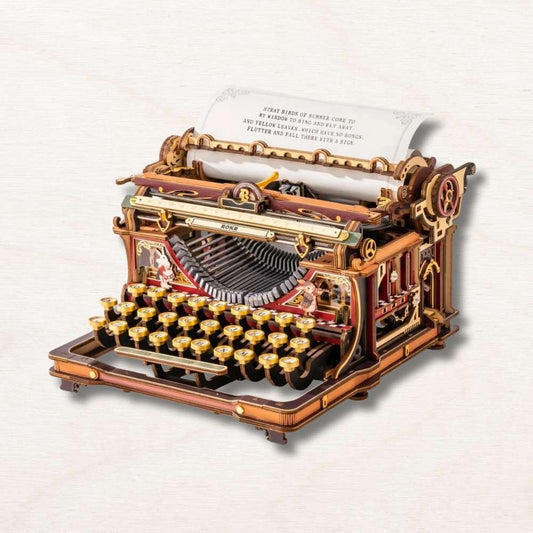 puzzle en bois 3D : Machine à écrire