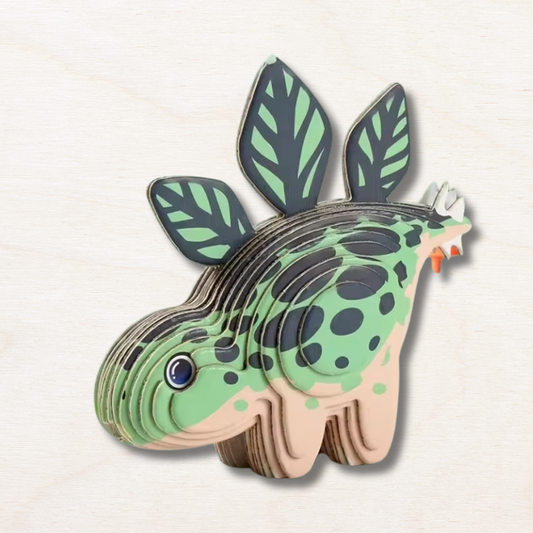 Puzzle en bois dragon : stegosaurus
